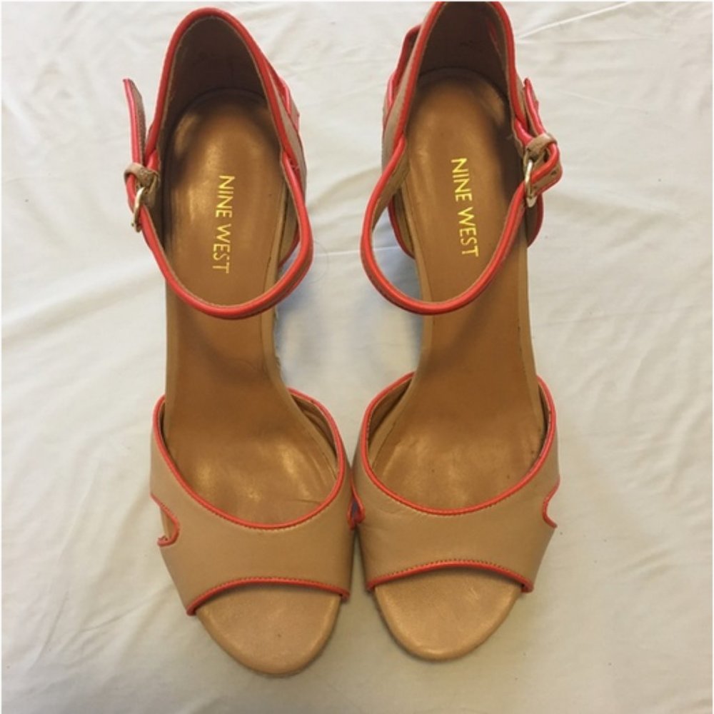 Nine West Tan Wedges